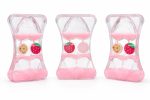 Cute Pink Liquid Sand Timer Toy | Bear & Strawberry Sensory Hourglass (Clear Acrylic) - Image 3